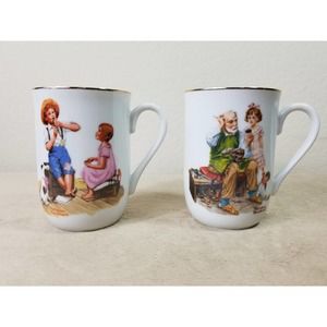 Norman Rockwell Music Master 1982 The Cobbler Coffee Mug Tea Cup Vintage